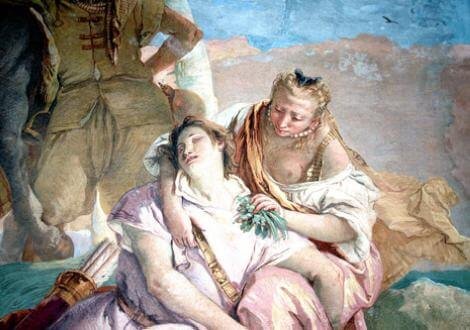 Angelica cura con le erbe Medoro ferito