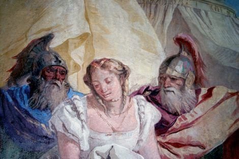 Briseide accompagnata al cospetto di Agamennone