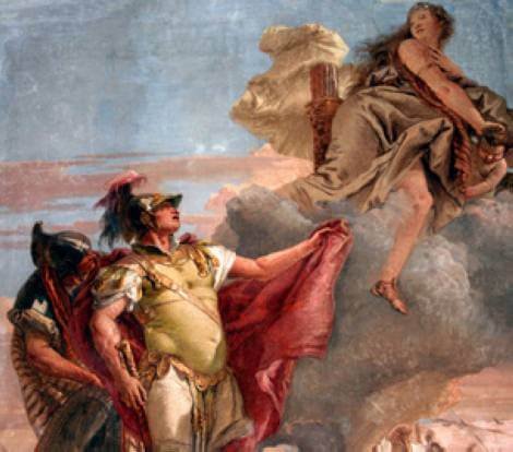 Enea ringrazia la madre Venere dopo lo sbarco sul suolo africano