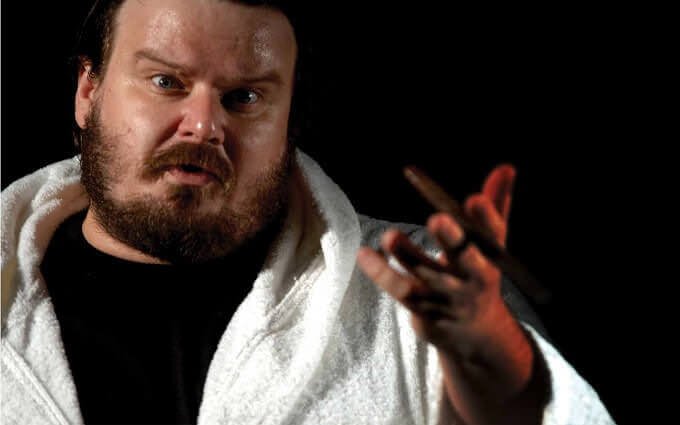 Giuseppe Battiston nello spettacolo "Orson Welles' Roast"