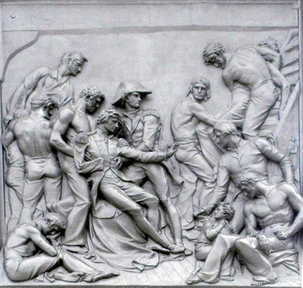 Il pannello rievocativo della vittoria di Abukir Nelson_5