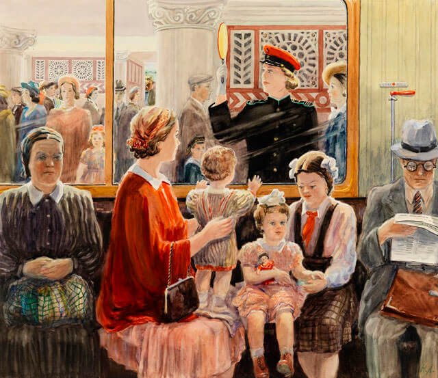 Nikolaj Lapshin, La fermata Paveleckaja - Kol'cevaja (1952) russie_1