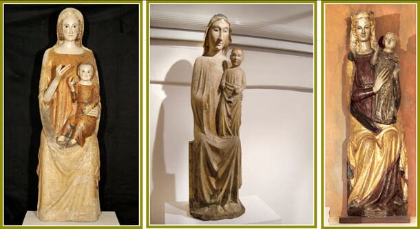 Da sinistra: Madonna con Bambino (Penne); Madonna con Bambino (Sant'Omero); Madonna con Bambino (San Silvestro) Madonne