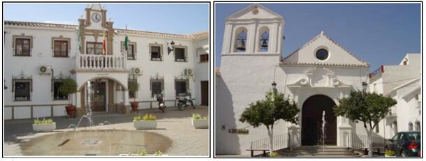 Il Municipio e la Chiesa Alcaucin_1