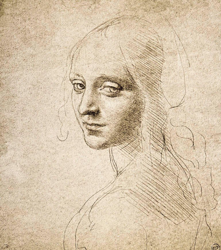Study for the Head of a Girl, c.1483 (silverpoint on paper)