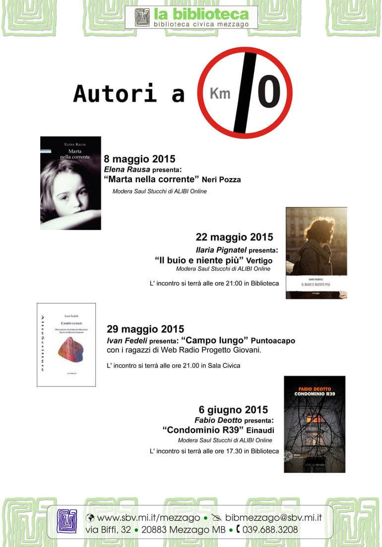 Locandi dell'evento Autori a Km 0