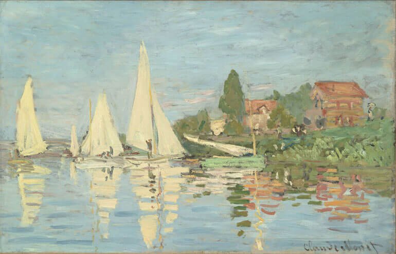 Il dipinto di Claude Monet intitolato Regates a Argenteuil