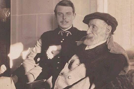 Jean Renoir e il padre Pierre-Auguste in una foto attribuita a Pierre Bonnard (1916)