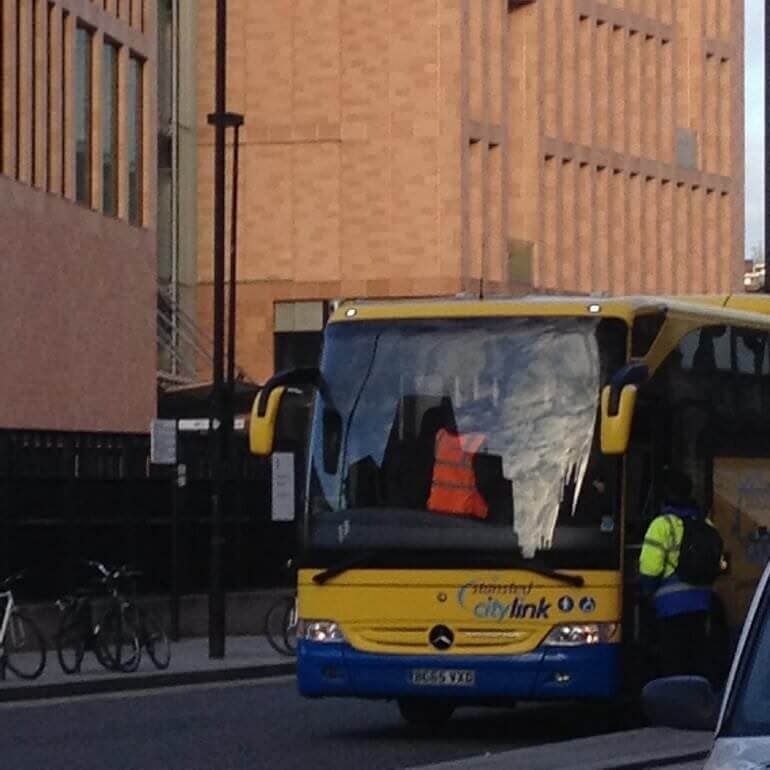 Il pullman di CityLink che ho preso all'aeroporto di Stansted per arrivare a Londra
