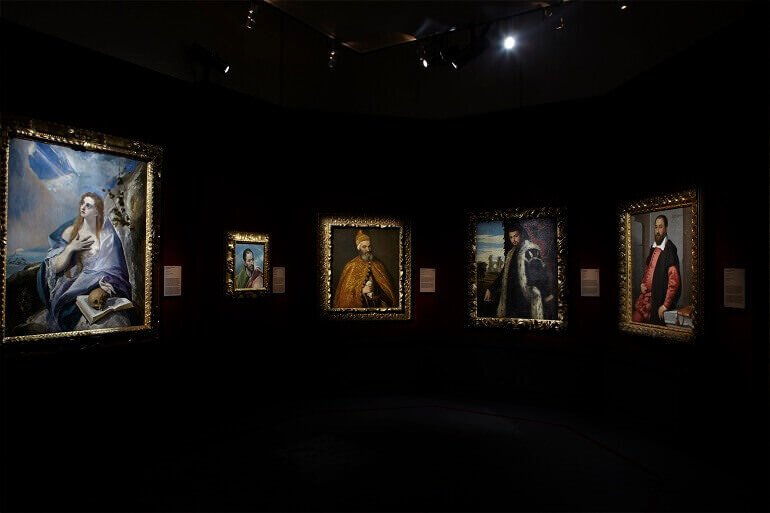 La sala dedicata al Cinquecento veneto nella mostra da Raffaello a Schiele