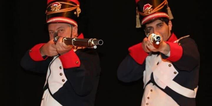 Una scena dello spettacolo "Il generale Vendemmiaio" sulla vita di Napoleone