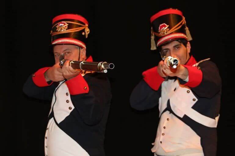 Una scena dello spettacolo "Il generale Vendemmiaio" sulla vita di Napoleone