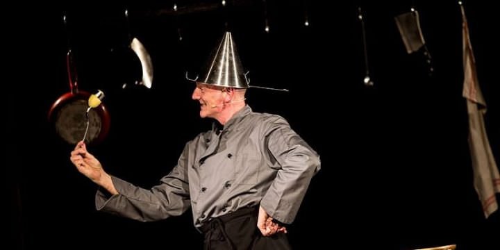 Luca Radaelli nello spettacolo "Macbeth Banquet"