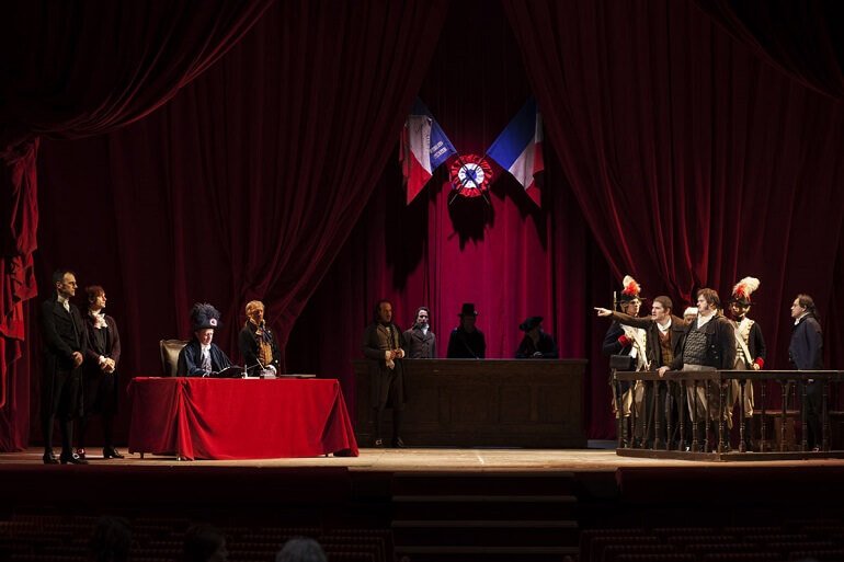 Una scena dello spettacolo "La morte di Danton"