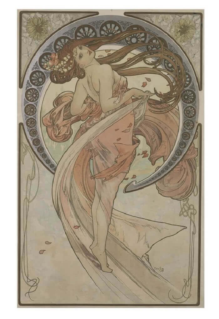 Mostra di Alfons Mucha a Milano: tra le opere in mostra c'è "La Danza"
