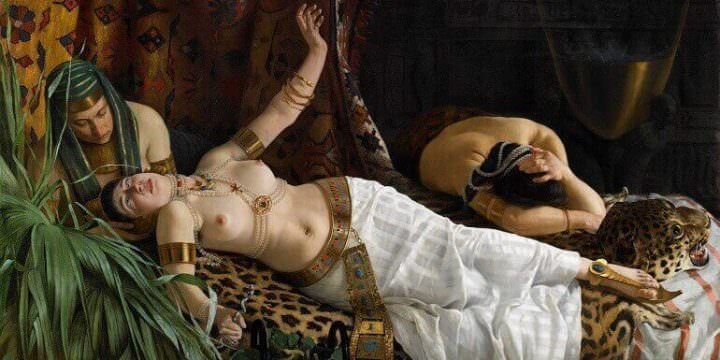 La morte di Cleopatra, quadro di Achille Glisenti