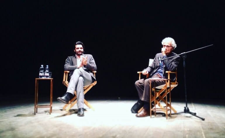 Luca Micheletti e Luciano Canfora al Teatro Franco Parenti di Milano