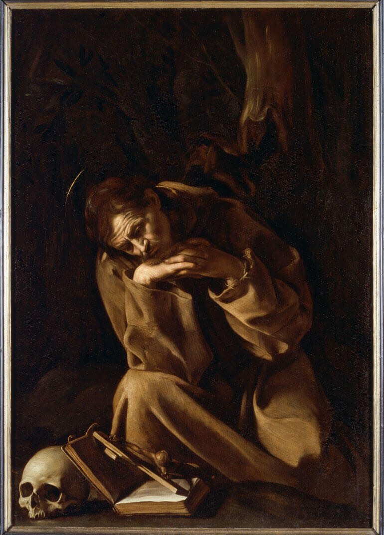 Il San Francesco in meditazione del Caravaggio