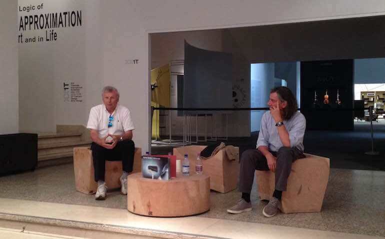 Ercole Colombo e Giorgio Terruzzi alla presentazione del libro Ayrton Senna. L'ultima notte