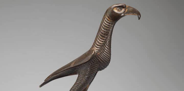 Falco in bronzo dorato con tracce d’oro, Metropolitan Museum