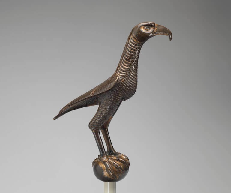 Falco in bronzo dorato con tracce d’oro, Metropolitan Museum