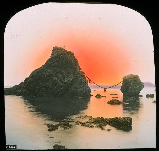 Una diapositiva giapponese gento-ban proiettata al MAO di Torino