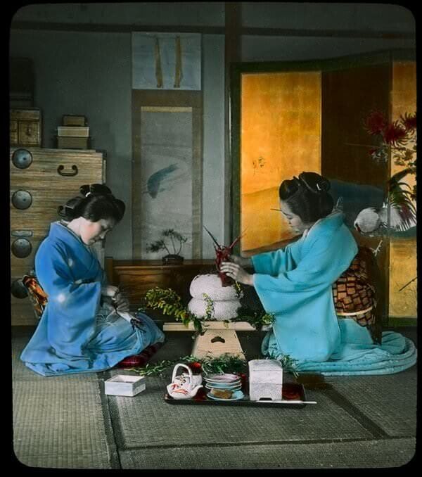 Una diapositiva giapponese gento-ban proiettata al MAO di Torino