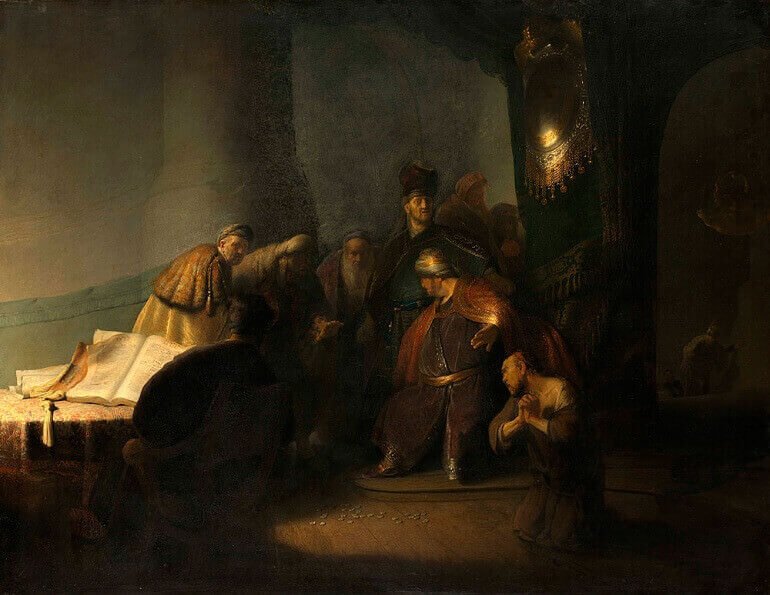 Rembrandt van Rijn, Giuda restituisce le trenta monete d'argento