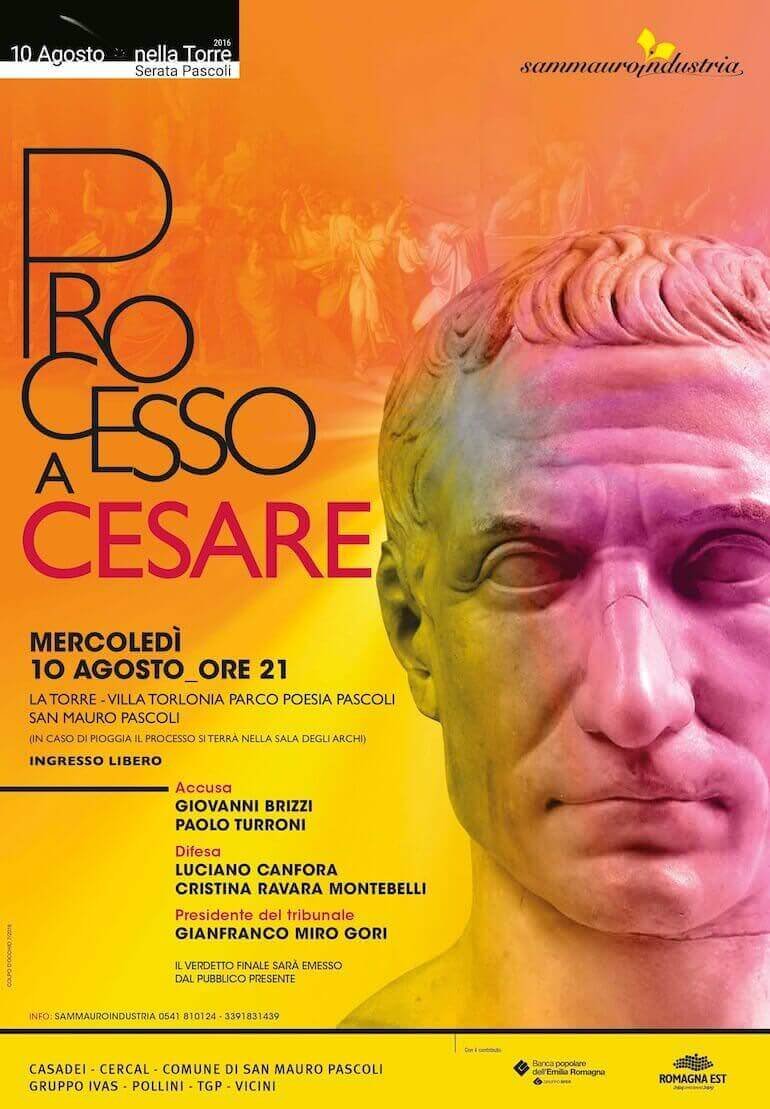 Il manifesto del Processo a Cesare a San Mauro Pascoli