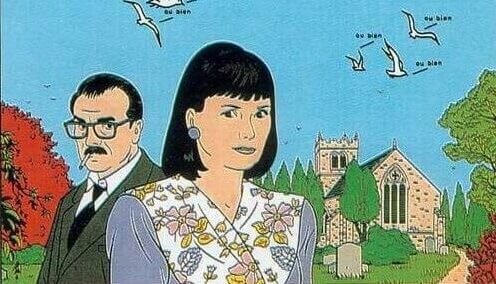 particolare della locandina del film "Smoking" di Alain Resnais