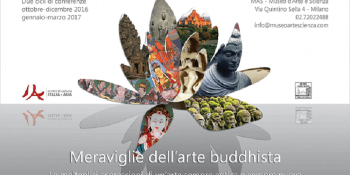 Locandina del ciclo di conferenze "Meraviglie dell'arte buddhista"
