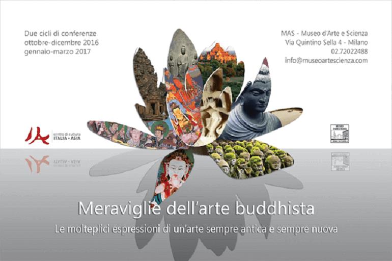 Locandina del ciclo di conferenze "Meraviglie dell'arte buddhista"