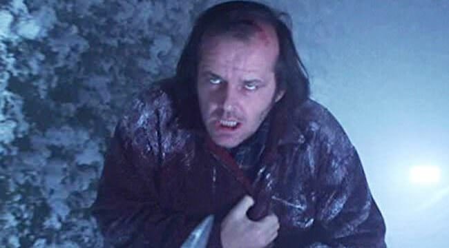 Jack Nicholson, protagonista di The shining di Stanley Kubrick
