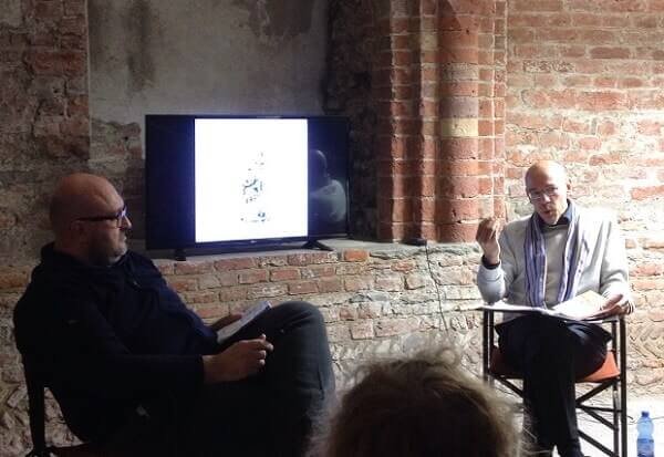 Claudio Visentin e Michele Lauro alla presentazione di "Alla ricerca di Don Chisciotte"