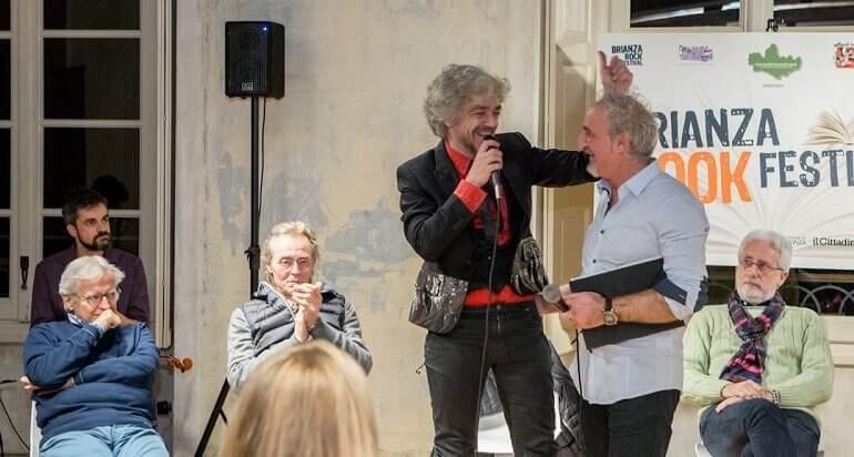 il cantante Morgan con Dario Lessa a Brianza Book Festival