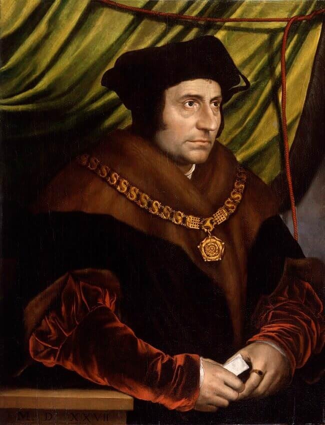 Tommaso Moro in un ritratto copia da Hans Holbein
