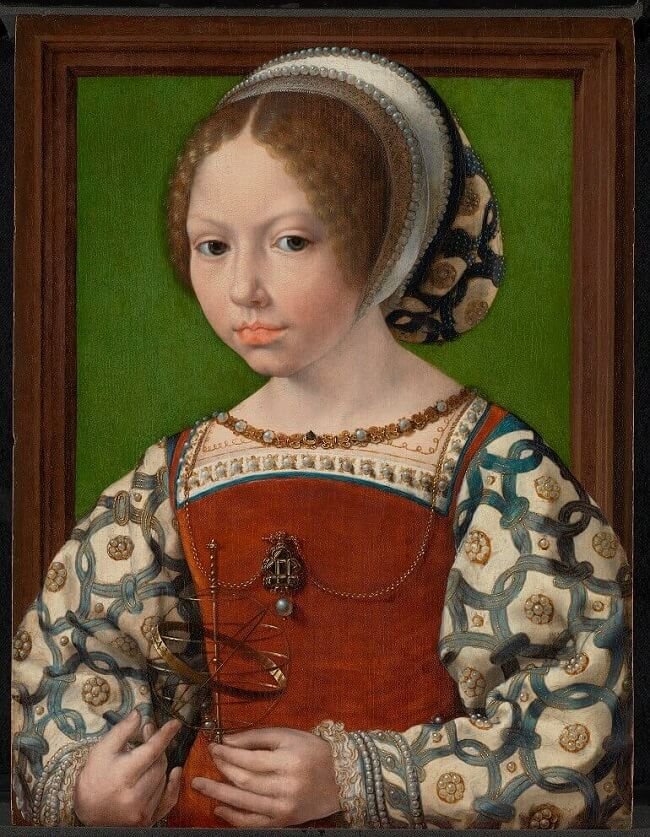 Jan Gossaert, Ritratto di ragazza con sfera armillare