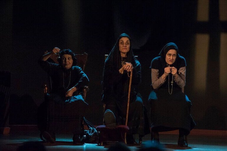 Elisabetta Torlasco, Marisa Miritello e Greta Zamparini in "Atra bile"