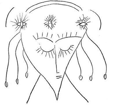 particolare della copertina del libro "Fuga dal tempo" di Hugo Ball