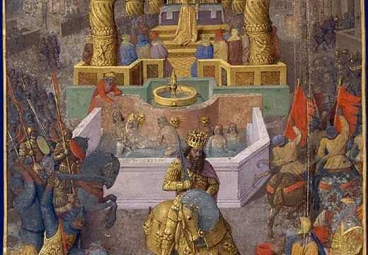 La conquista di Gerusalemme da parte di Erode il Grande, miniatura di Jean Fouquet