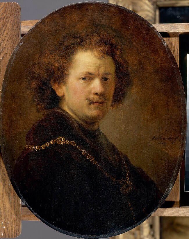 Rembrandt (1606-1669) Autoportrait à la tête nue - 1633 - Huile sur bois - 60 x 47 cm Paris, Musée du Louvre - Département des Peintures, acquis en 1806 © RMN-Grand Palais (musée du Louvre) / Hervé Lewandowski