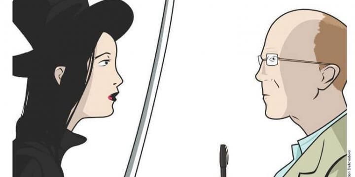 Amélie Nothomb e Tim Parks visti da Christian Dellavedova per BRUMA 2017