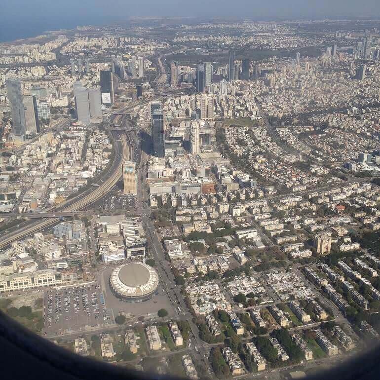Tel Aviv vista dall'aereo