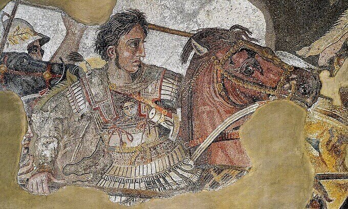 mosaico di Alessandro Magno (particolare)