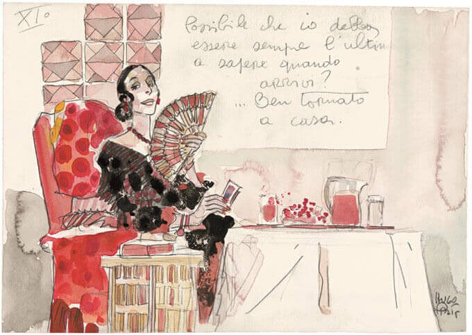 Hugo Pratt, La mamma di Corto Maltese. Portfolio Cordoba © 1989 Cong SA, Svizzera. Tutti i diritti riservati