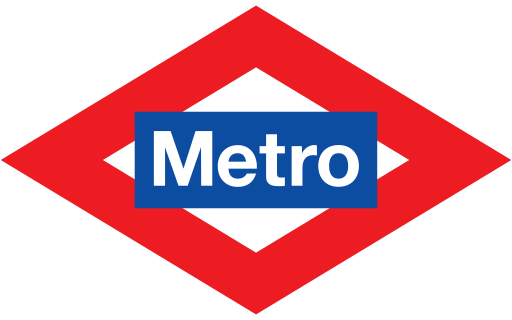 Il logo della metropolitana di Madrid