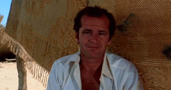 Jack Nicholson: screenshot del film "Professione: reporter" (1975) di Michelangelo Antonioni.