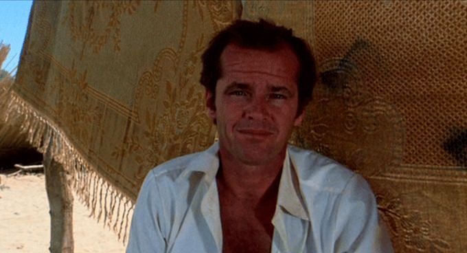 Jack Nicholson: screenshot del film "Professione: reporter" (1975) di Michelangelo Antonioni.