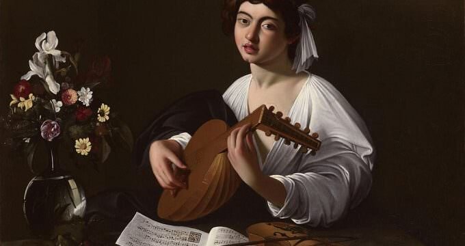Michelangelo Merisi detto Caravaggio, “Il suonatore di liuto”, olio su tela – collezione privata – Europa