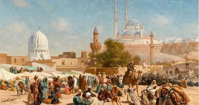 Cesare Biseo, La cittadella del Cairo, 1883, olio su tela